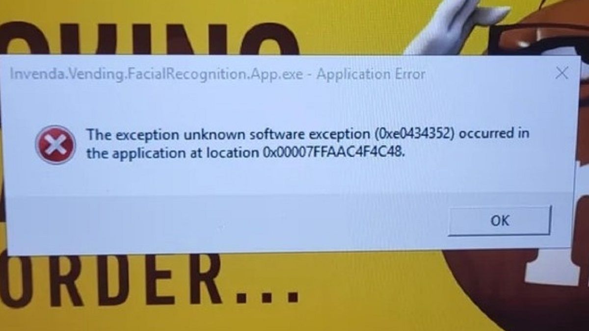 Сообщение об ошибке на одном из автоматов выдало скрытую технологию Сообщение об ошибке на одном из автоматов выдало скрытую технологию