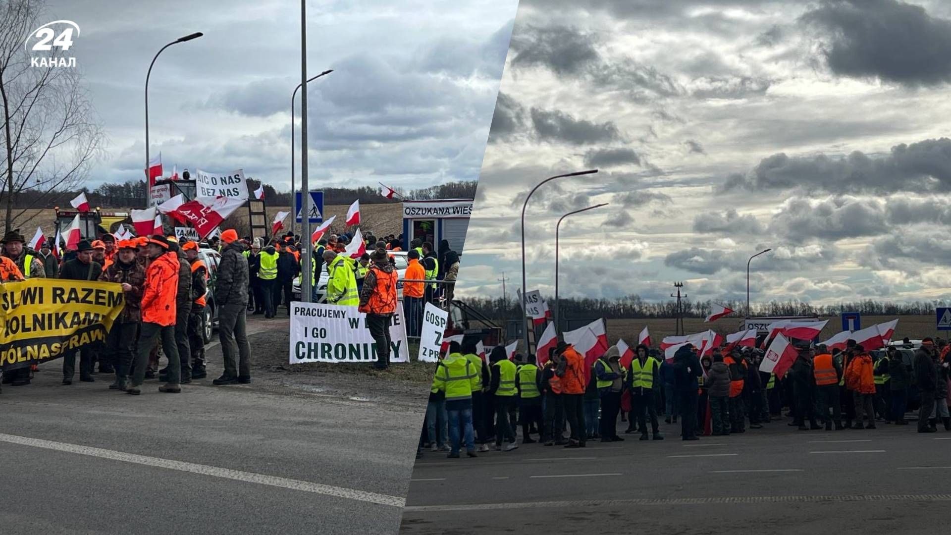 Польські аграрії повністю перекрили один із пунктів пропуску на кордоні - 24 Канал Польські аграрії повністю перекрили один із пунктів пропуску на кордоні - 24 Канал