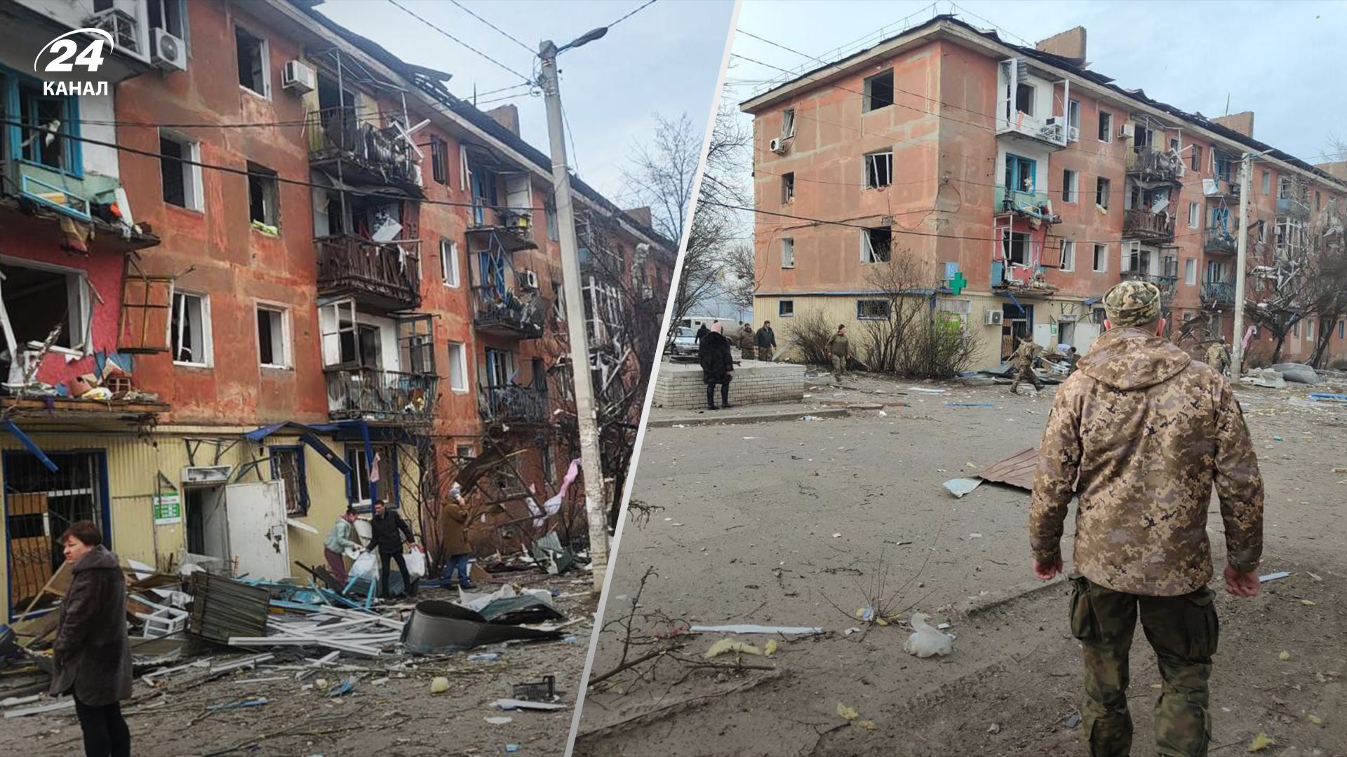 Россияне обстреляли центр Курахово Россияне обстреляли центр Курахово