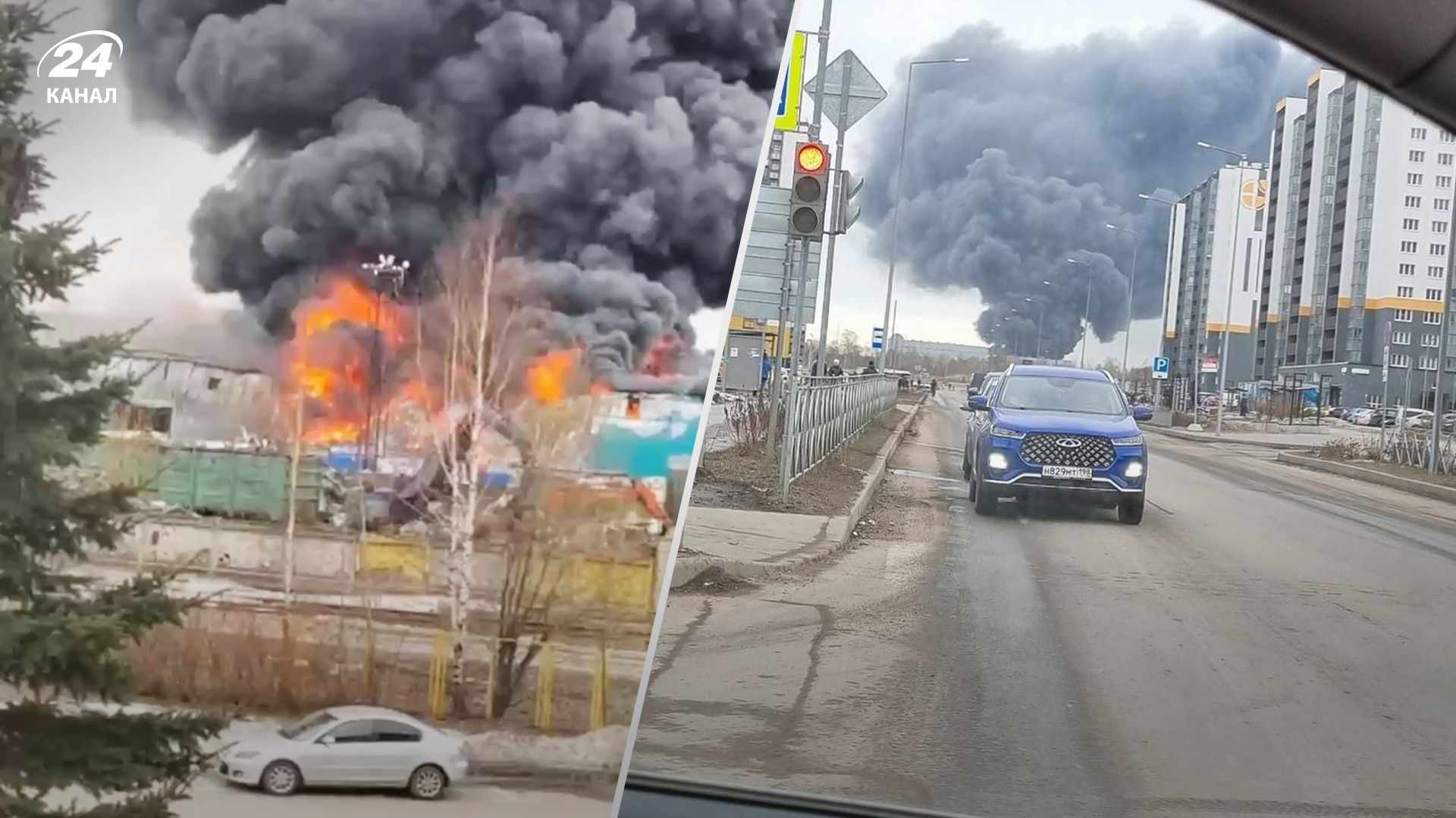 В Санкт-Петербурге был серьезный пожар в районе аэропорта