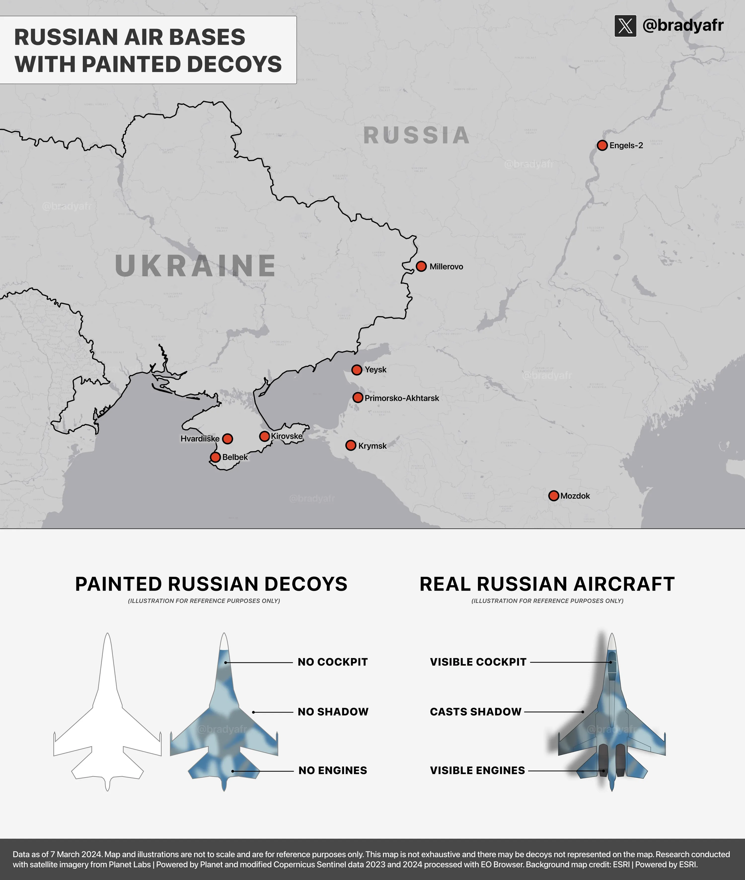 Росія намалювала літаки на аеродромах Росія намалювала літаки на аеродромах
