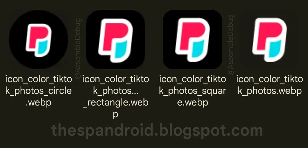 Возможные иконки приложения TikTok Photos