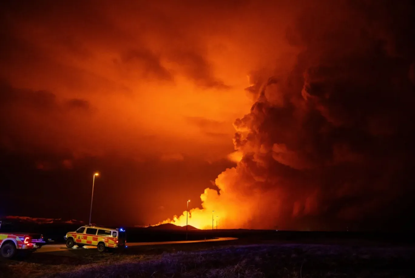 В Исландии началось мощное извержение вулкана