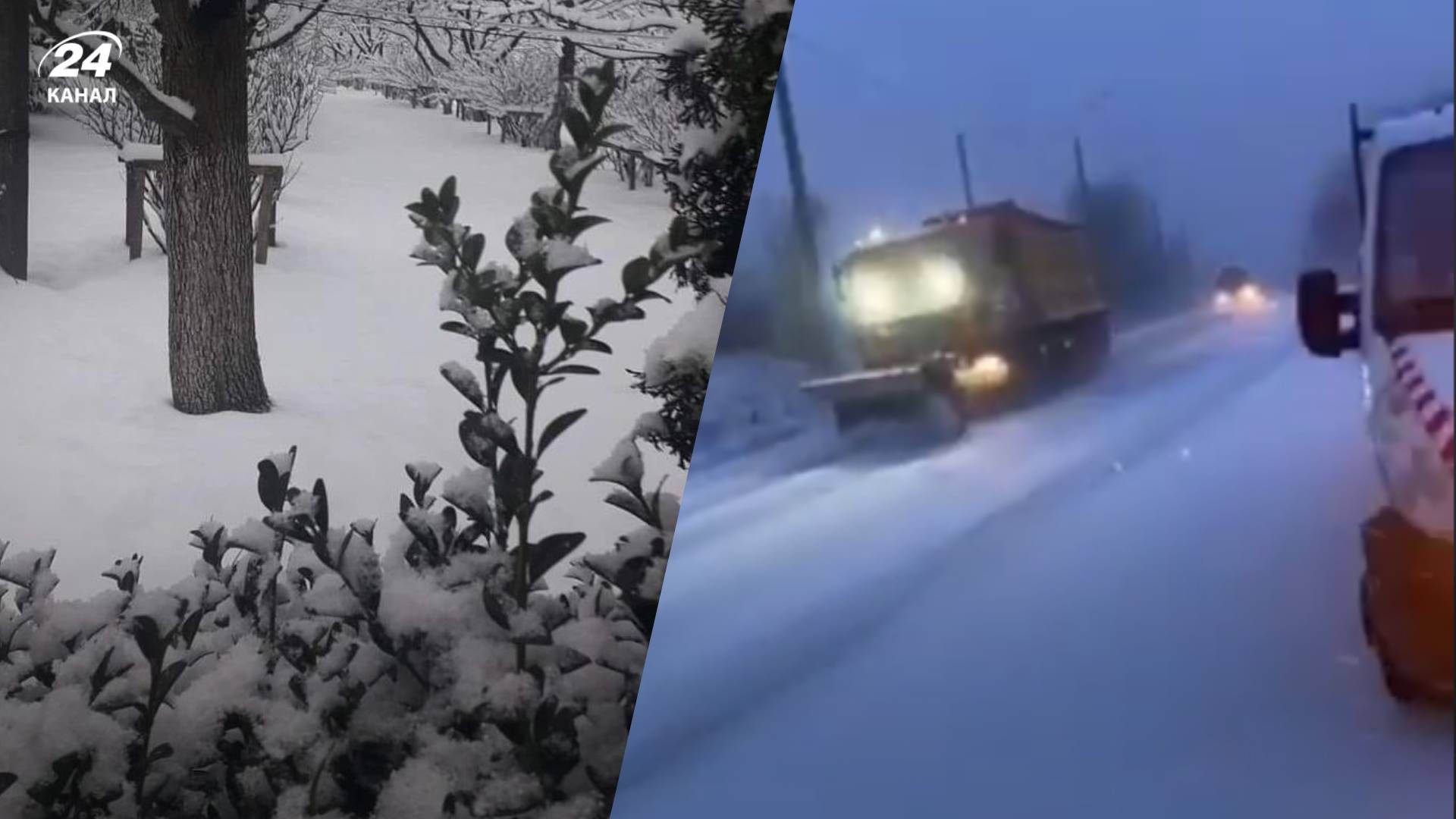 В Украине выпал мартовский снег