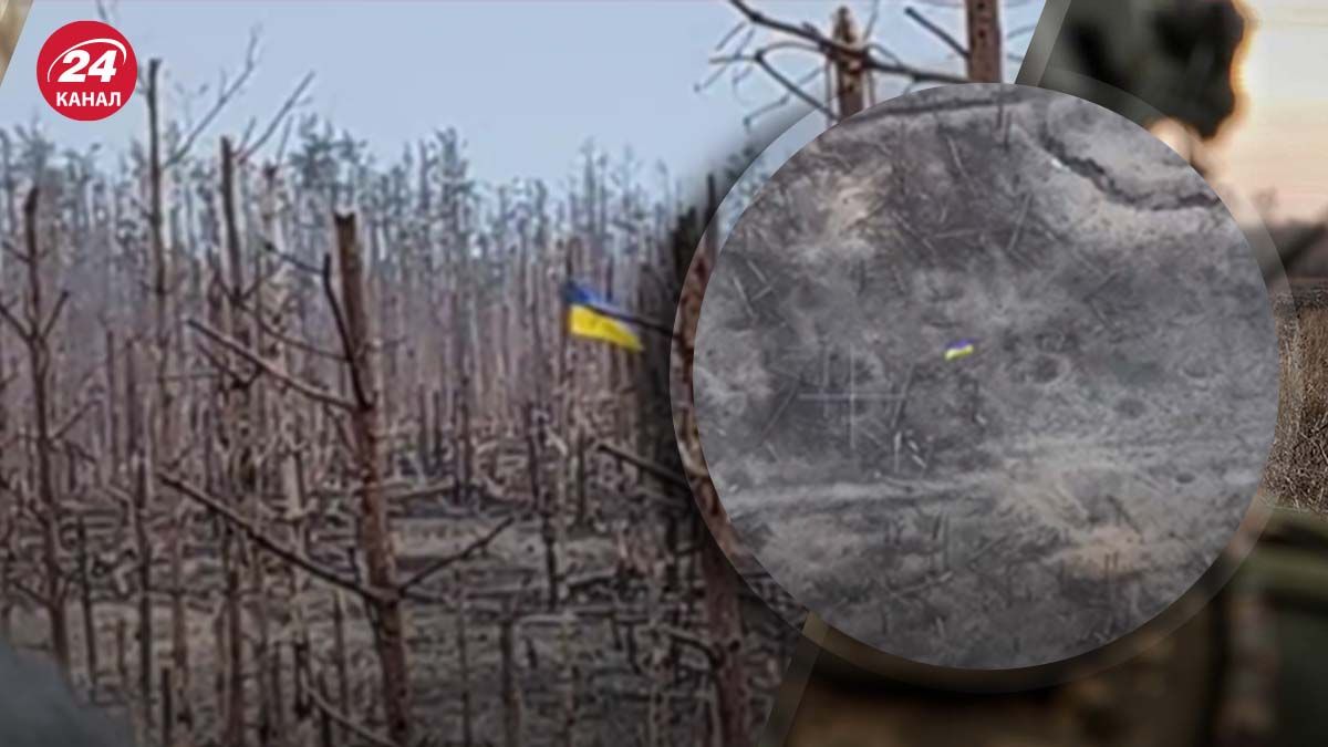 Бійці Нацгвардії встановили прапор України за 100 метрів від позицій ворога