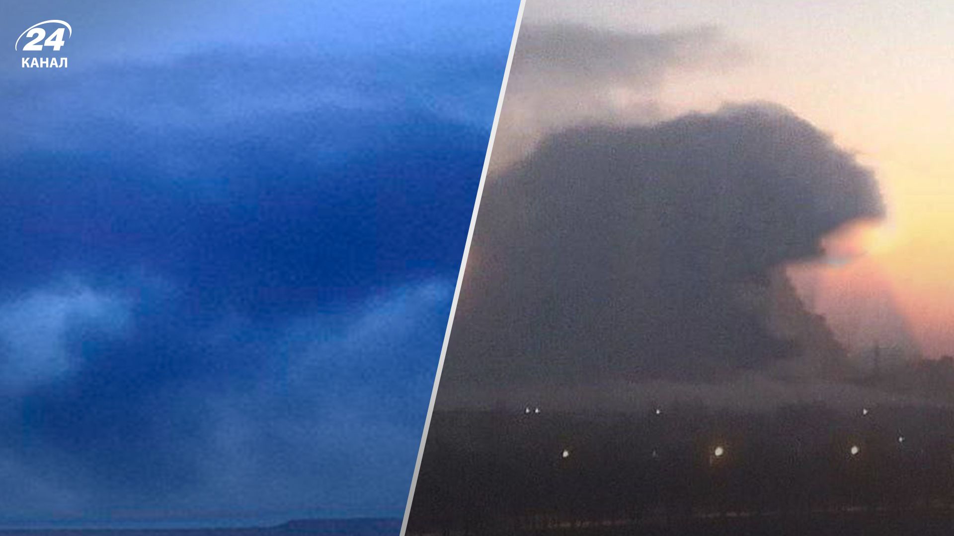 Вибухи на нафтобазі біля Гвардійського - 24 Канал Вибухи на нафтобазі біля Гвардійського - 24 Канал