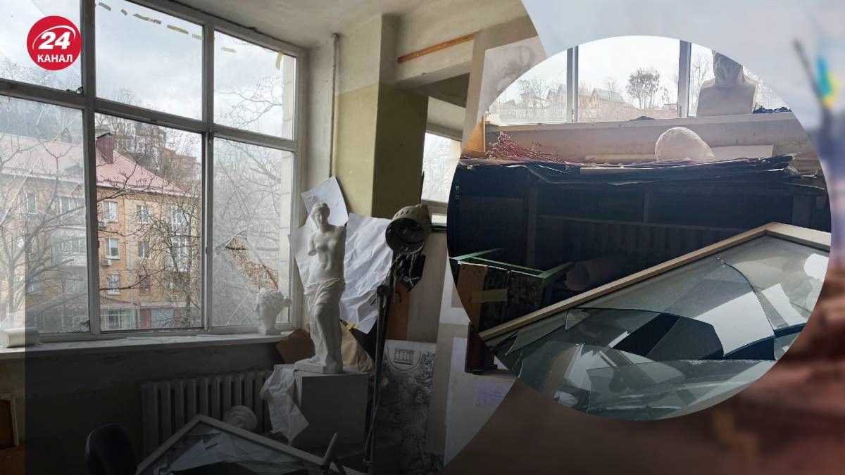 Росіяни вдарили по навчальному закладу у Києві Росіяни вдарили по навчальному закладу у Києві