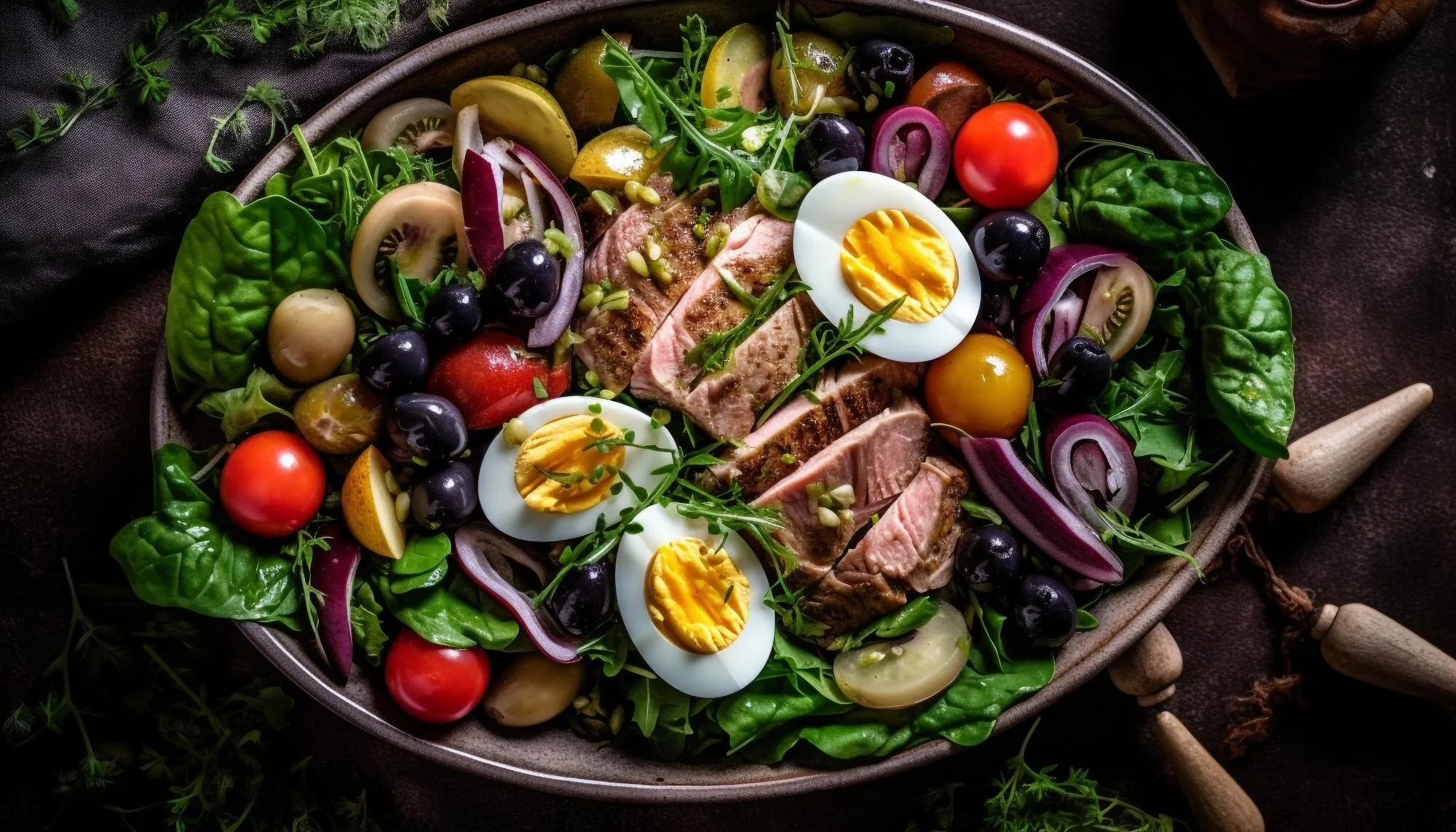 Корисне харчування, салат з м'ясом