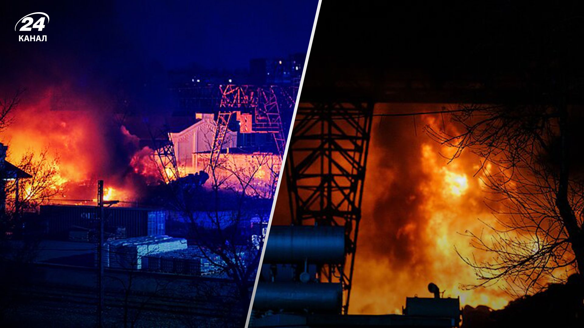 В Вильнюсе 27 марта произошел гигантский пожар