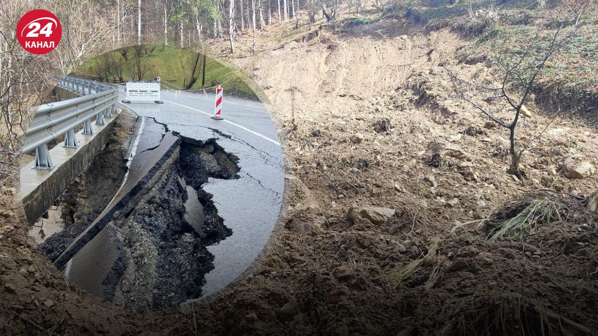 На Закарпатті зафіксували зсув ґрунту На Закарпатті зафіксували зсув ґрунту