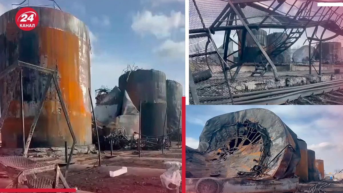 Что осталось от резервуаров с топливом в Харькове Что осталось от резервуаров с топливом в Харькове