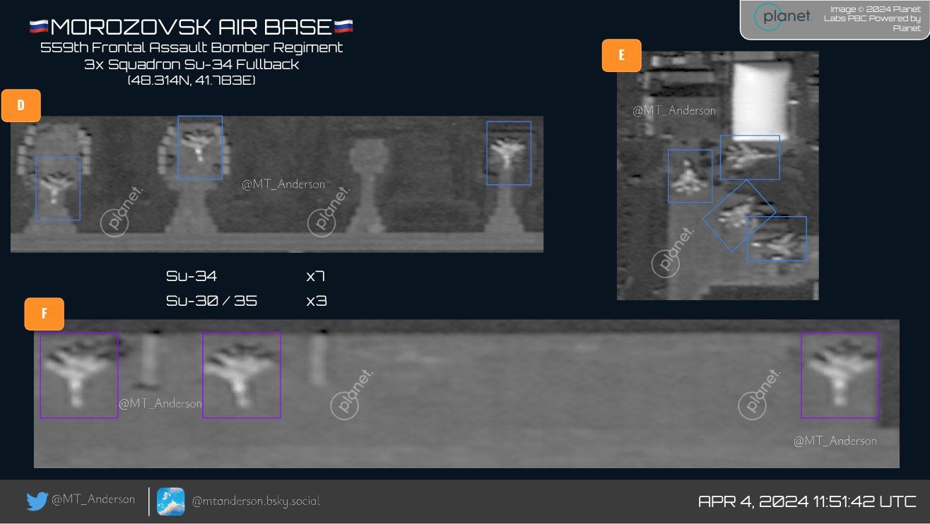 Супутникові знімки з аеродрому Морозовськ