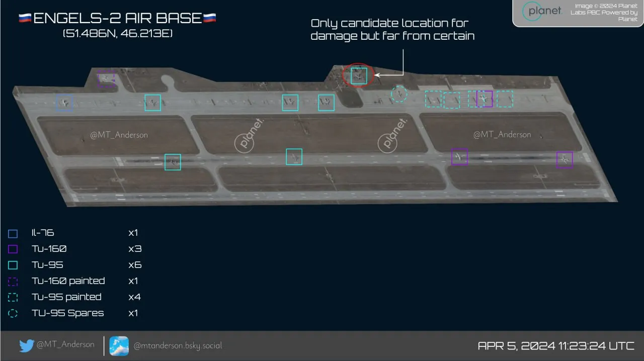 Супутникові знімки з аеродрому Енгельс Супутникові знімки з аеродрому Енгельс