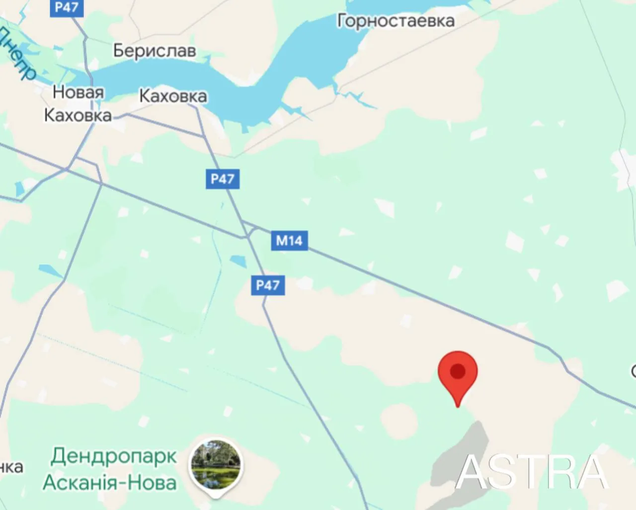 Росіяни впустили авіабомбу на окупованій частині Херсонщини Росіяни впустили авіабомбу на окупованій частині Херсонщини