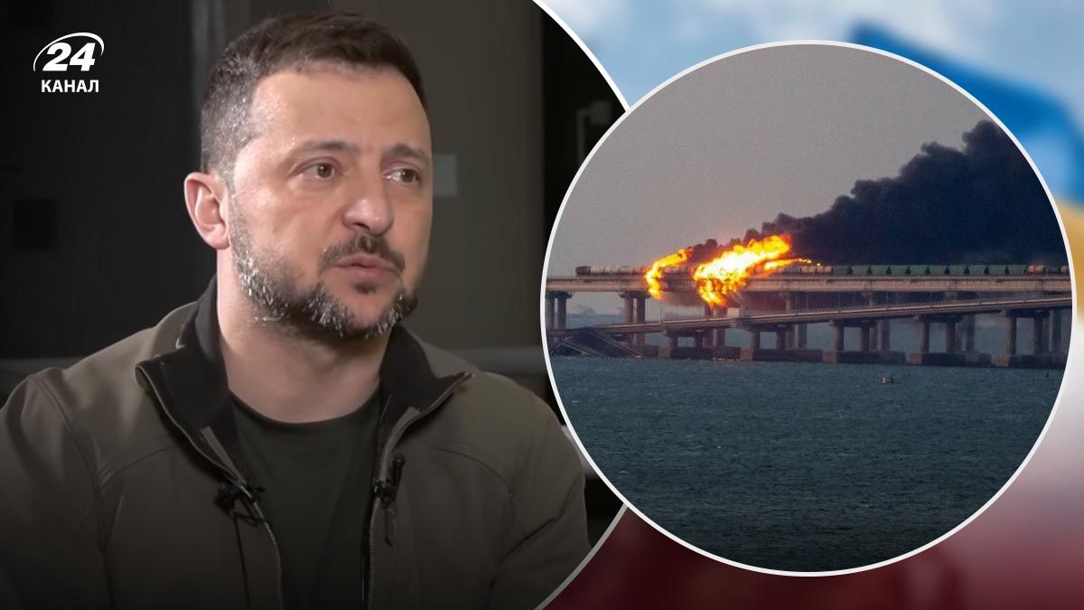 Зеленський про можливість повного знищення Кримського мосту Зеленський про можливість повного знищення Кримського мосту