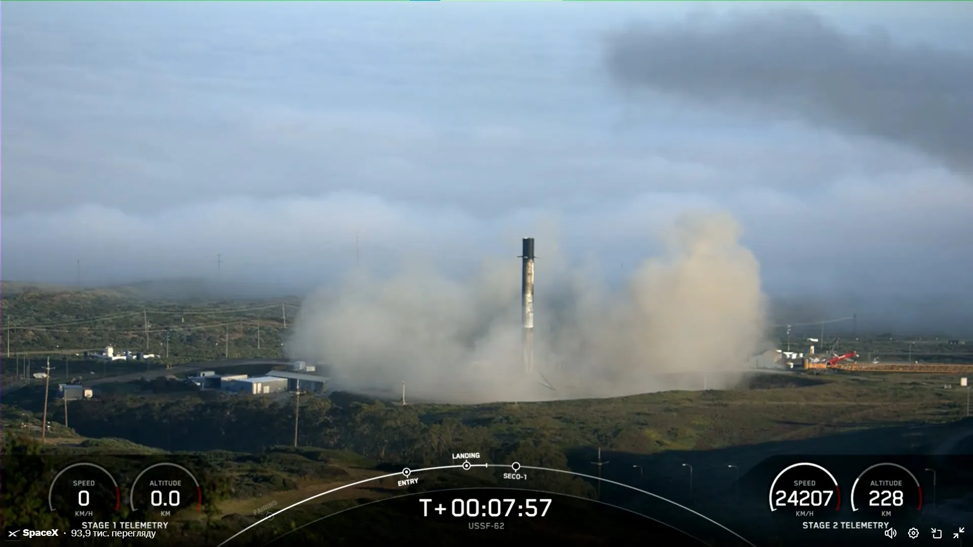 279-а успішна посадка першого ступеня Falcon 9