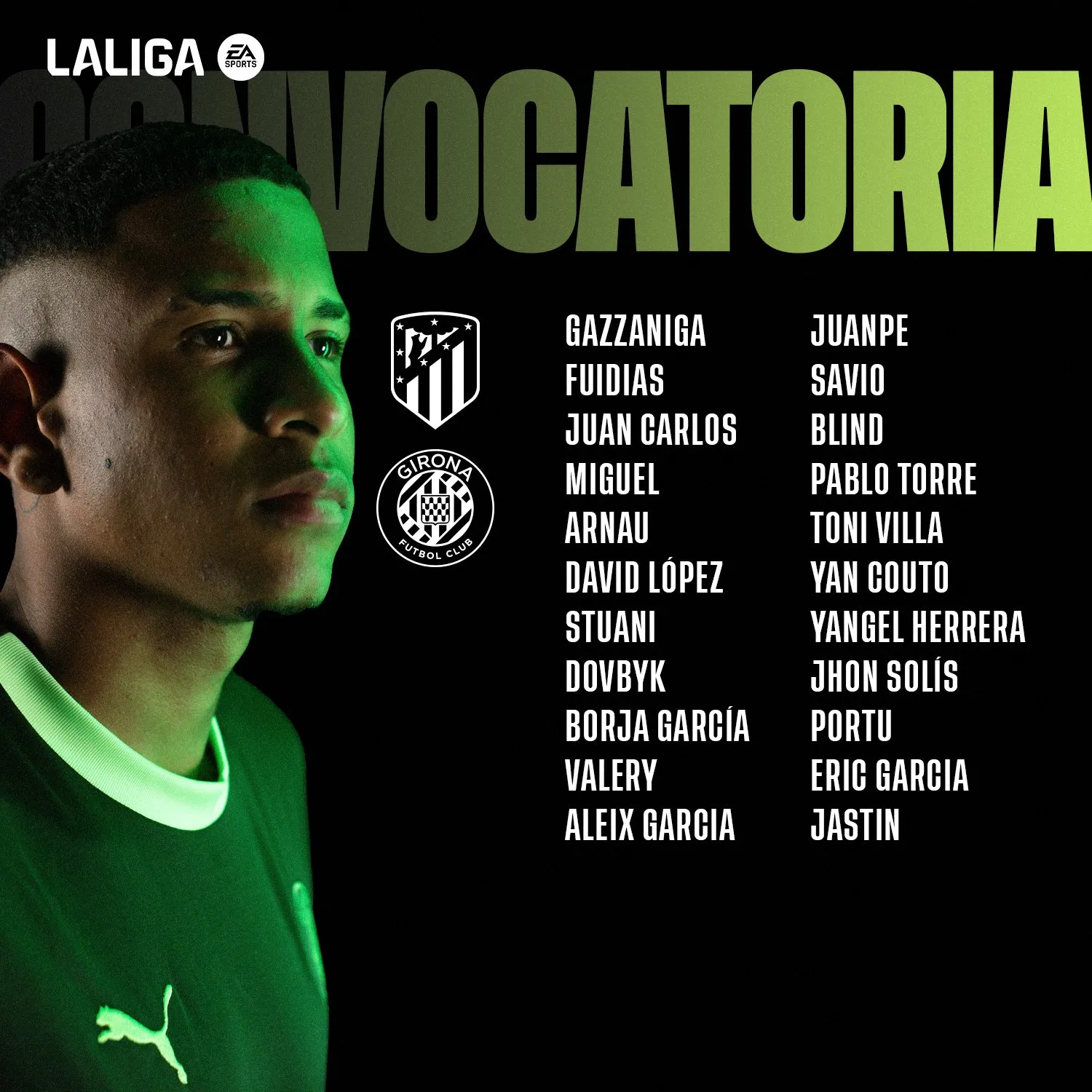 Заявка Жирони на матч проти Атлетіко Мадрид Заявка Жирони на матч проти Атлетіко Мадрид