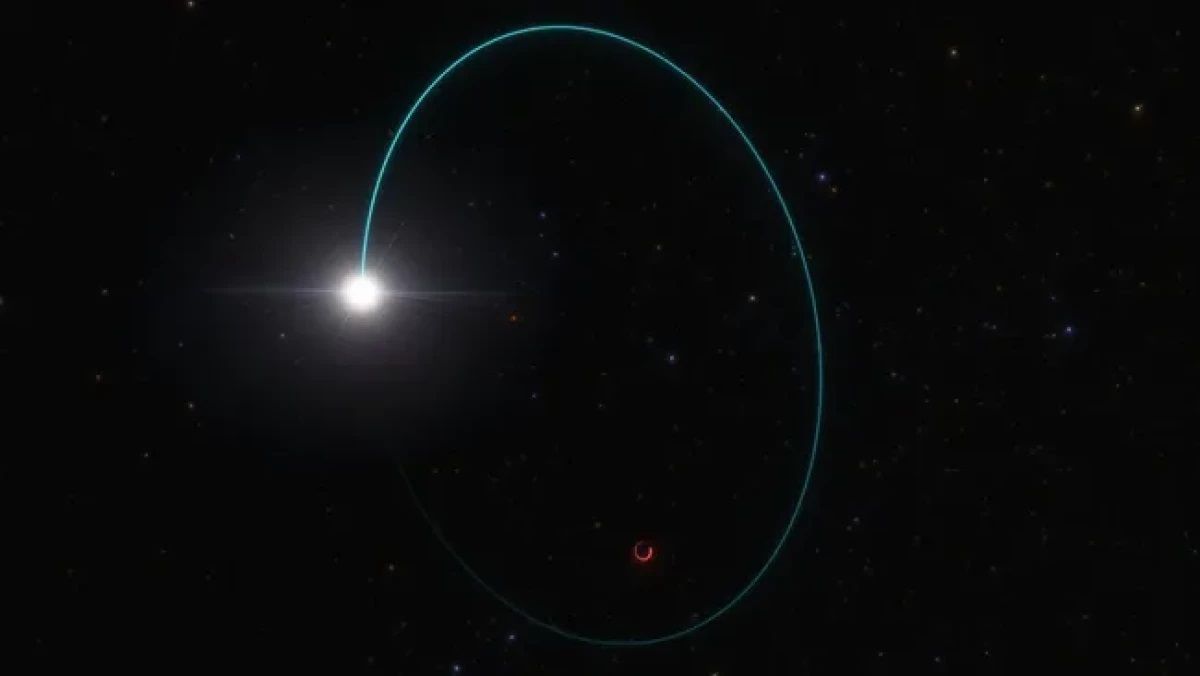 Художня інтерпритація системи із зоряною чорною дірою Gaia-BH3