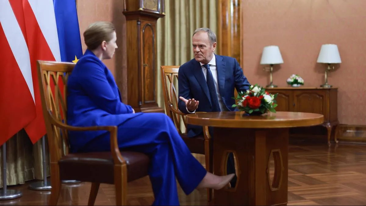 Дональд Туск и Метте Фредериксен Дональд Туск и Метте Фредериксен