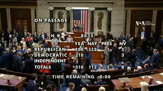 Палата представників схвалила допомогу Україні від США, 311 голосів за Палата представників схвалила допомогу Україні від США, 311 голосів за