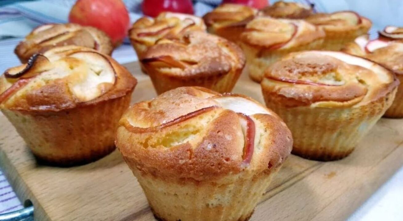 Яблочные кексы: рецепт