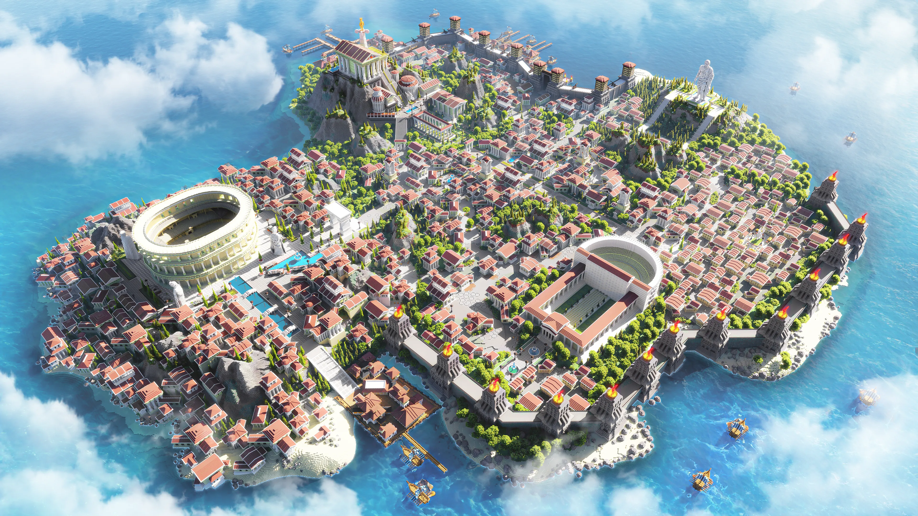 Античный город в Minecraft