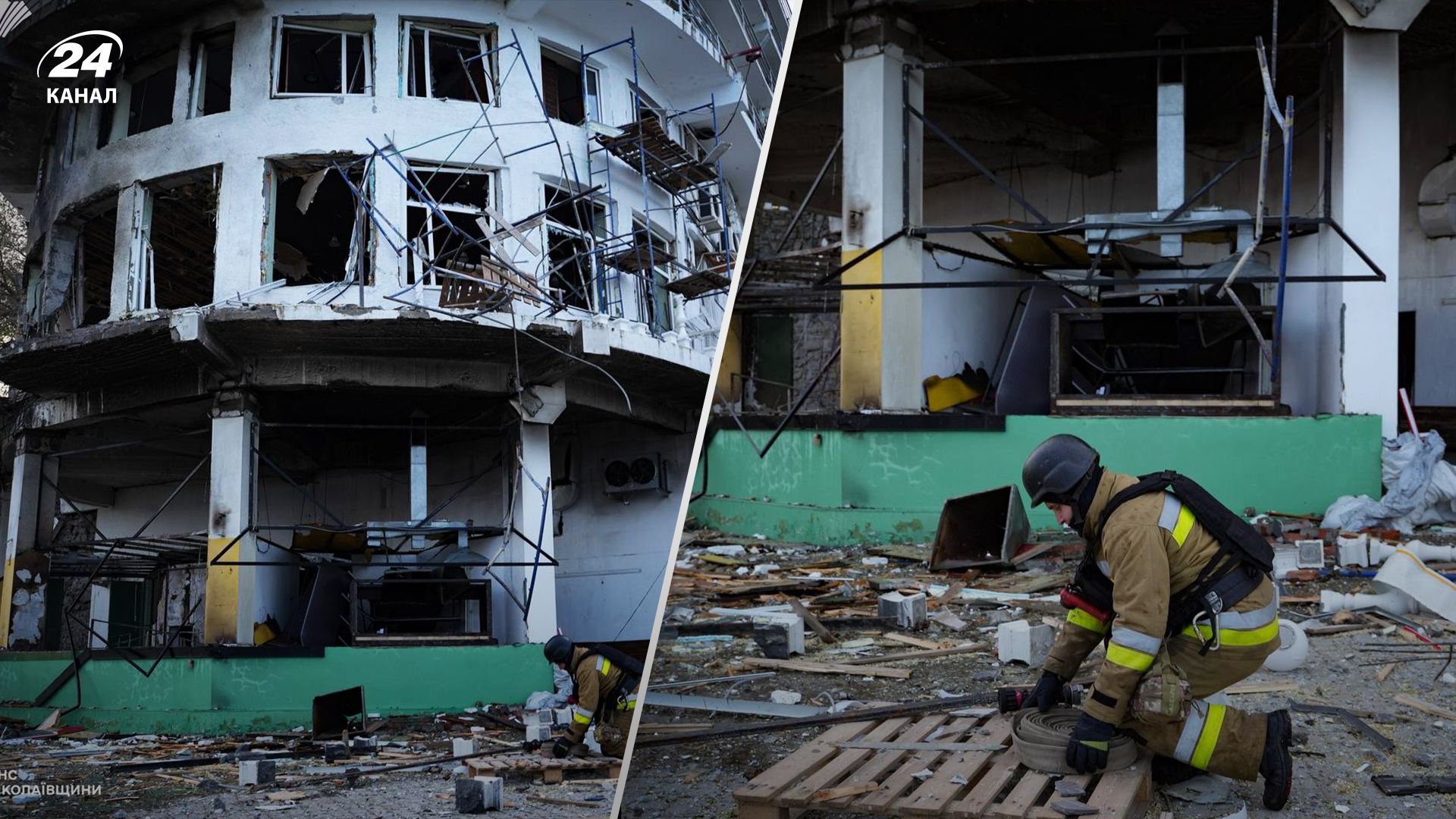 У Миколаєві внаслідок ворожого удару постраждав готель