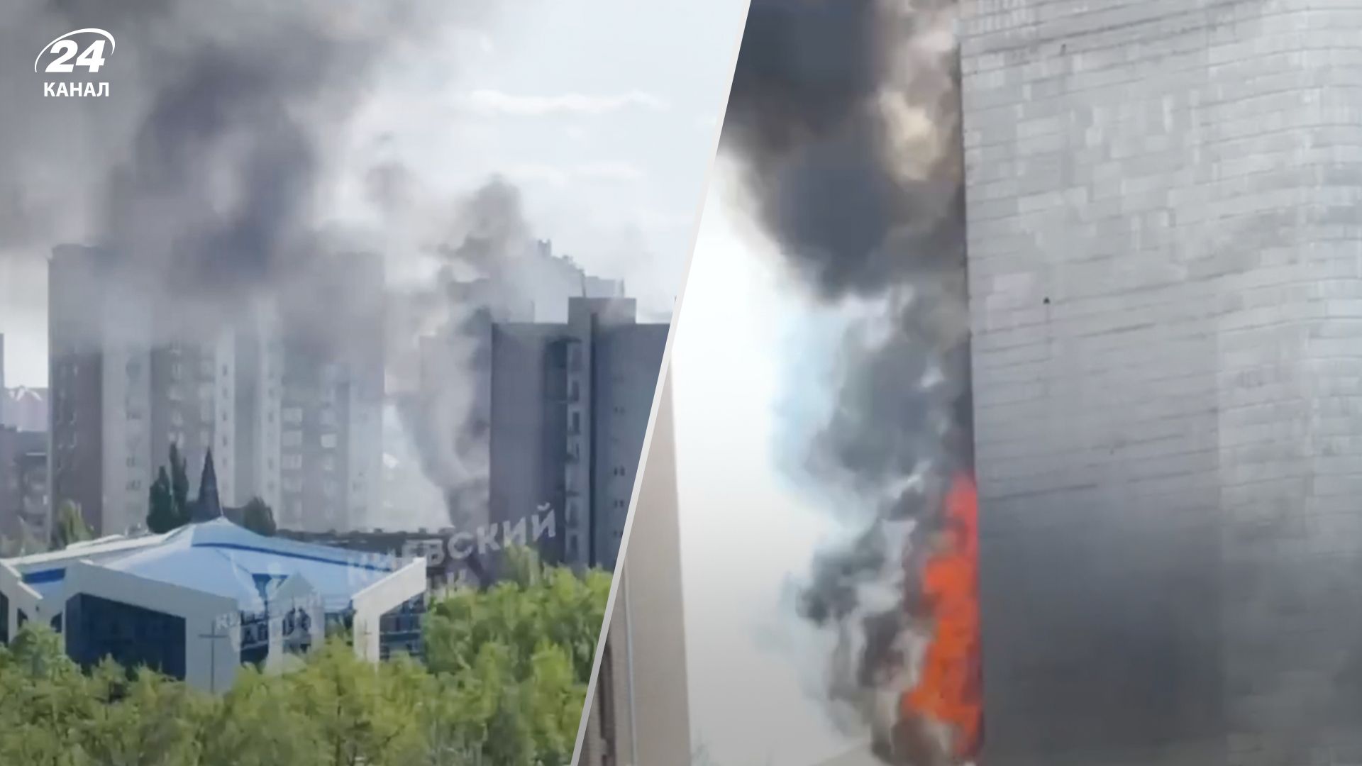 У Києві у Дарницькому районі горіла будівля У Києві у Дарницькому районі горіла будівля