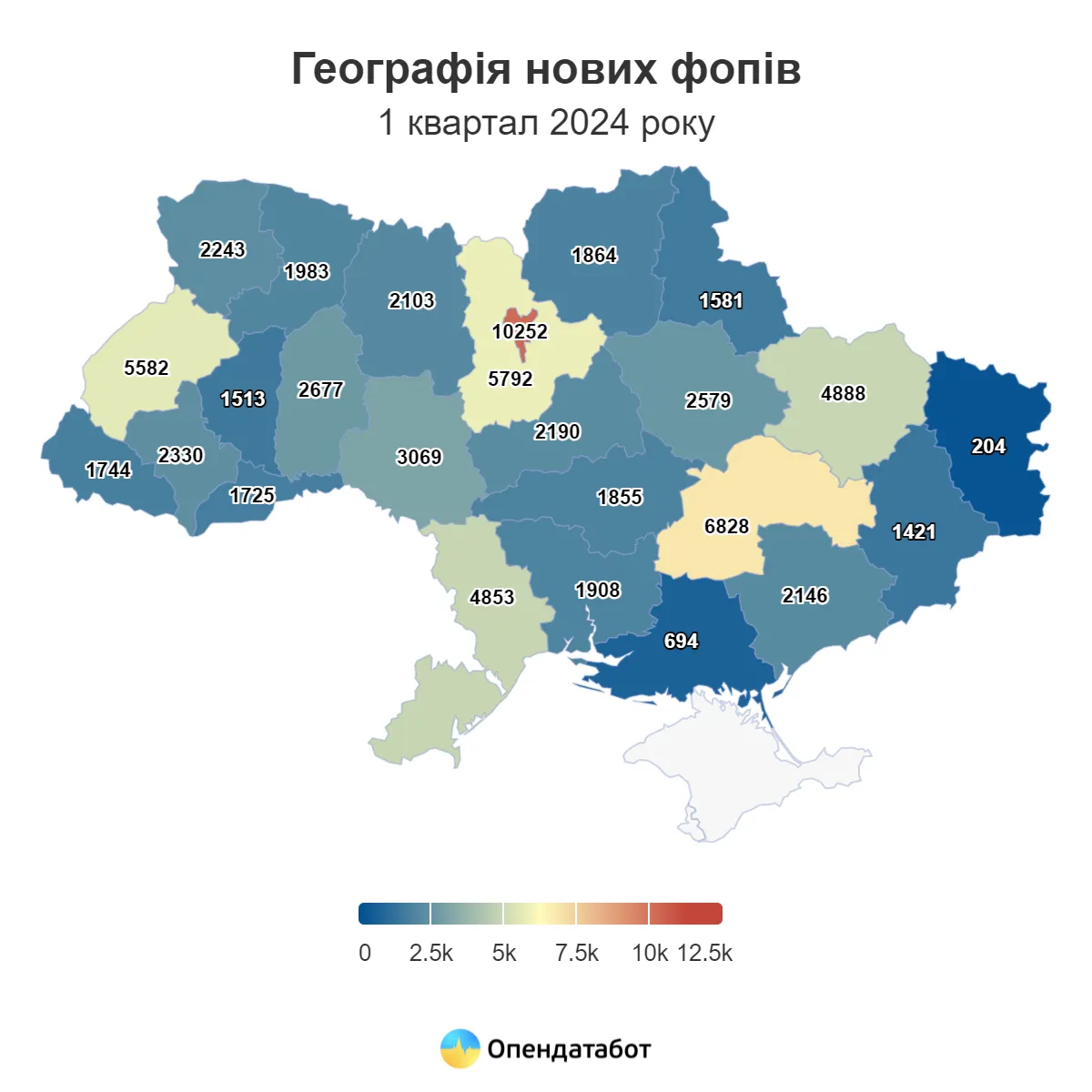 Где больше всего ФЛП в Украине