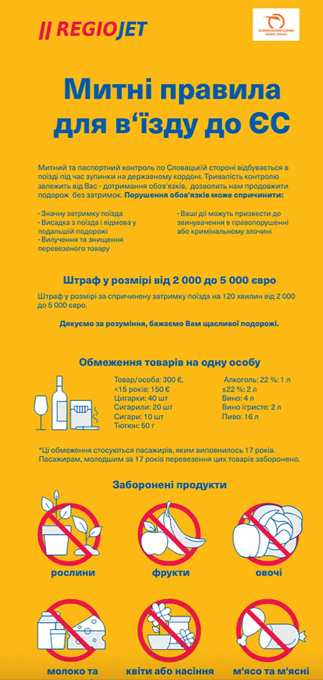 Плакат із попередженням про заборонені товари Плакат із попередженням про заборонені товари