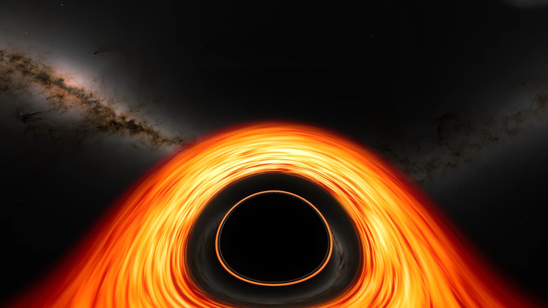 Новая потрясающая симуляция NASA показывает падение в черную дыру