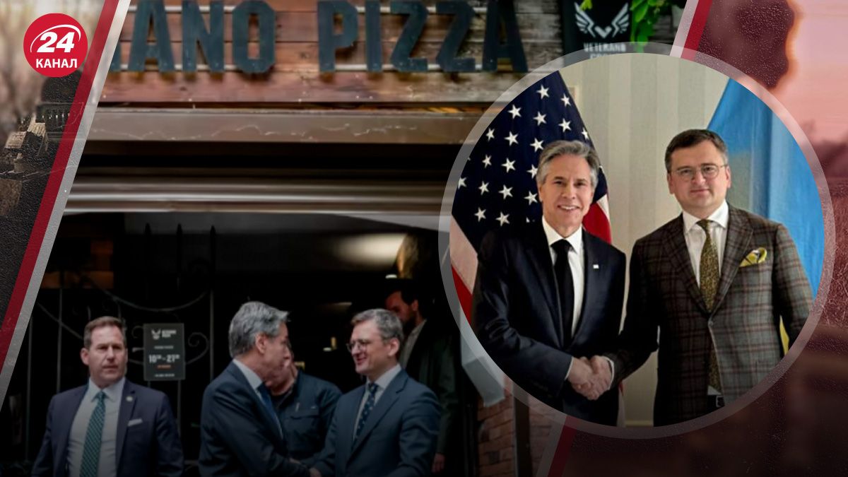 Энтони Блинкен с Дмитрием Кулебой провели встречу в пиццерии Энтони Блинкен с Дмитрием Кулебой провели встречу в пиццерии
