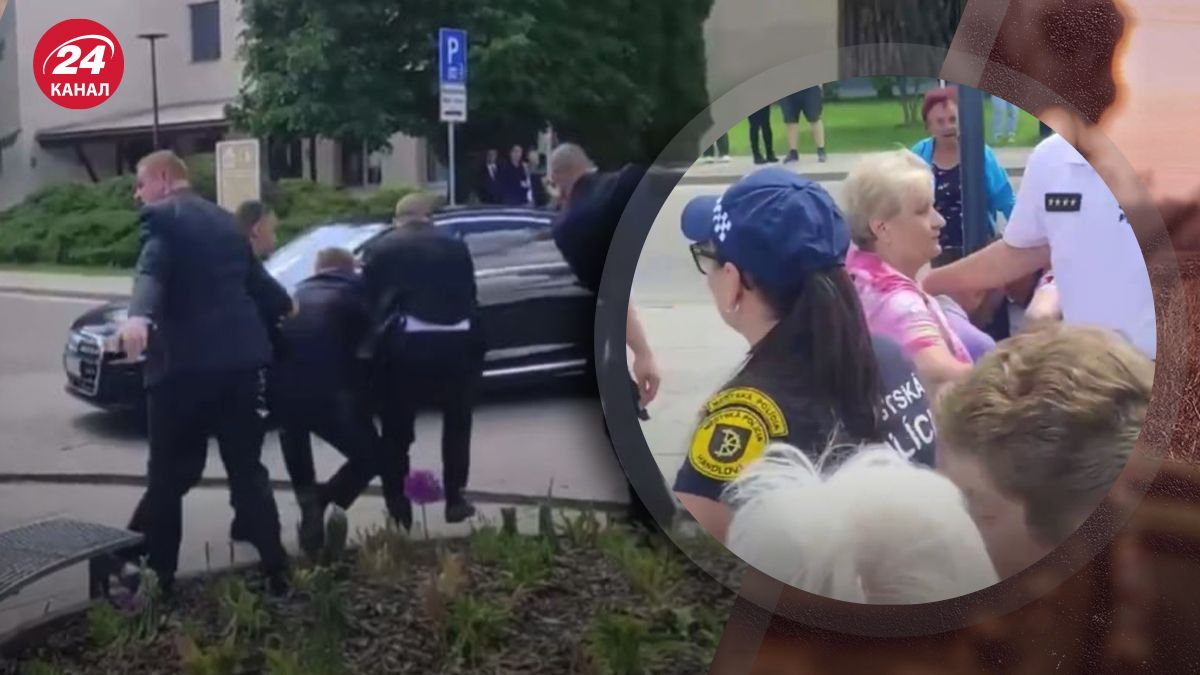 Як Фіцо вивозили з місця стрілянини Як Фіцо вивозили з місця стрілянини