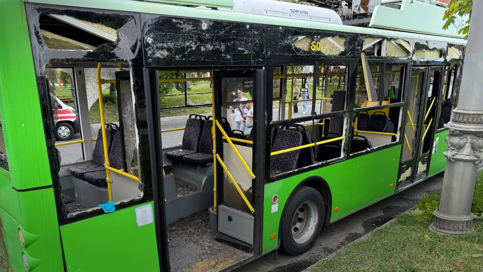 Водитель троллейбуса находится в больнице Водитель троллейбуса находится в больнице