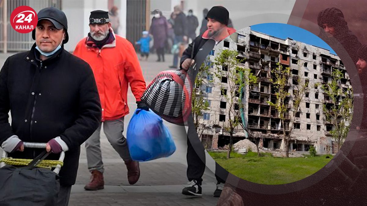 Оккупанты завозят своих гражданских на территорию оккупированного Мариуполя Оккупанты завозят своих гражданских на территорию оккупированного Мариуполя