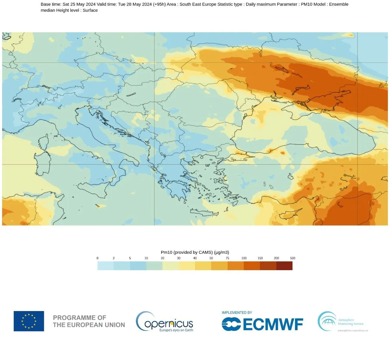 Пыль из пустынных районов Средней Азии ожидается в Украине 