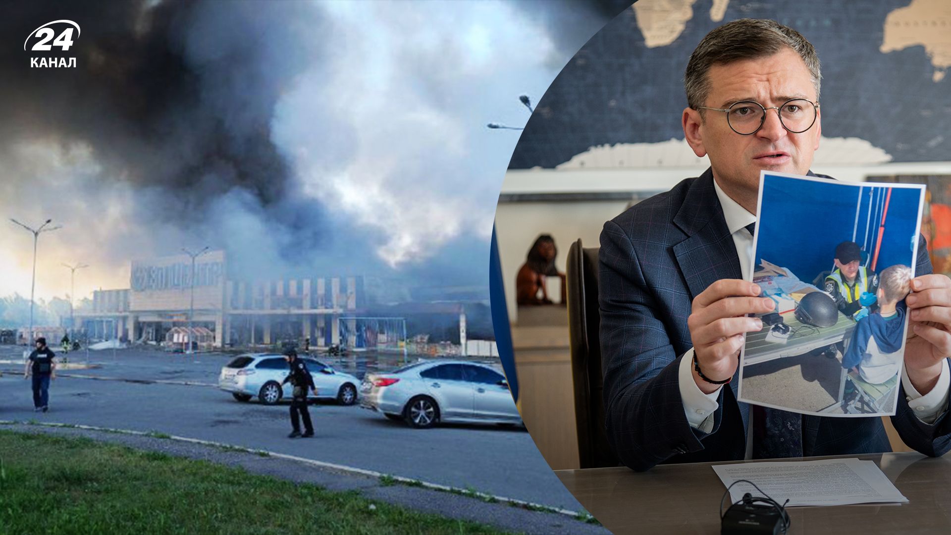 Кулеба показав партнерам з ЄС фото хлопчика, чий батько міг загинути в "Епіцентрі" у Харкові Кулеба показав партнерам з ЄС фото хлопчика, чий батько міг загинути в "Епіцентрі" у Харкові