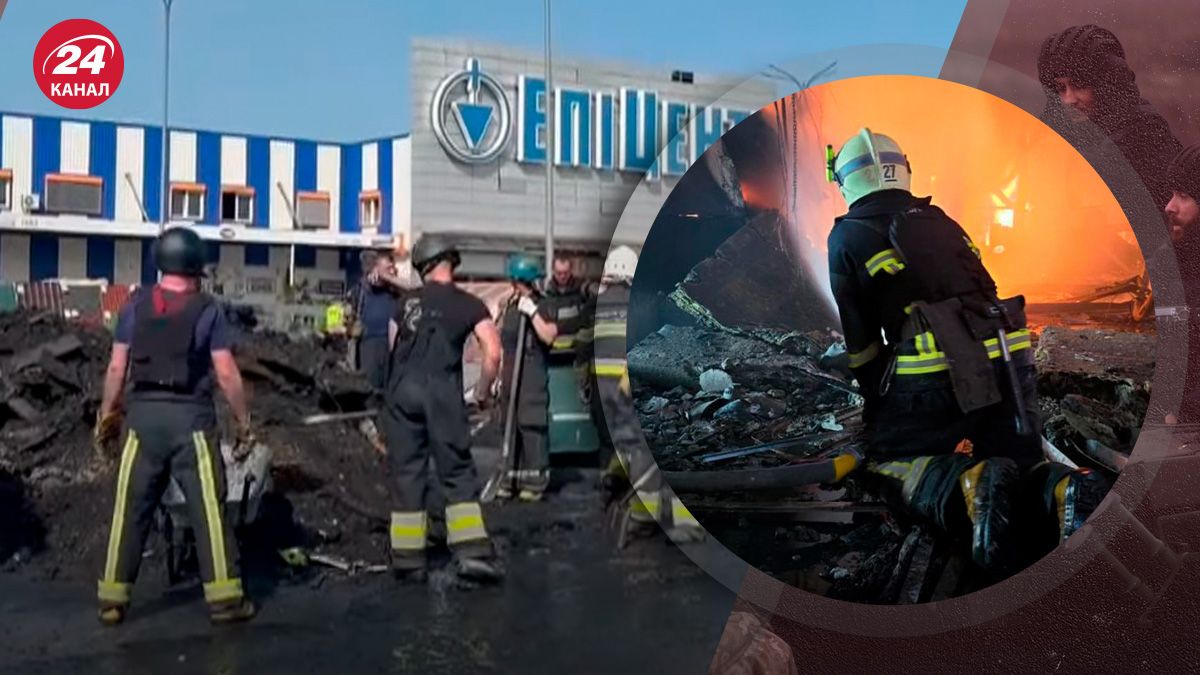 В Харькове продолжают локализовать последствия удара по "Эпицентру" В Харькове продолжают локализовать последствия удара по "Эпицентру"