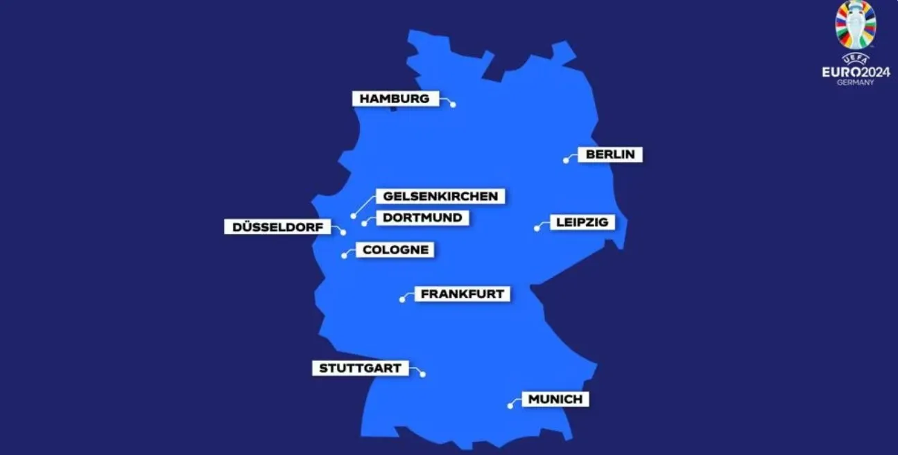 Города Германии, которые примут Евро-2024