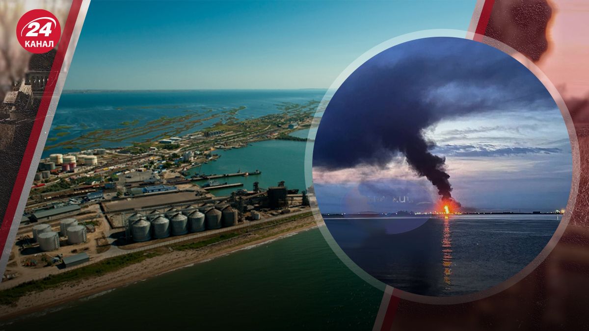 На нефтебазе в порту Кавказ вспыхнул пожар на нефтебазе
