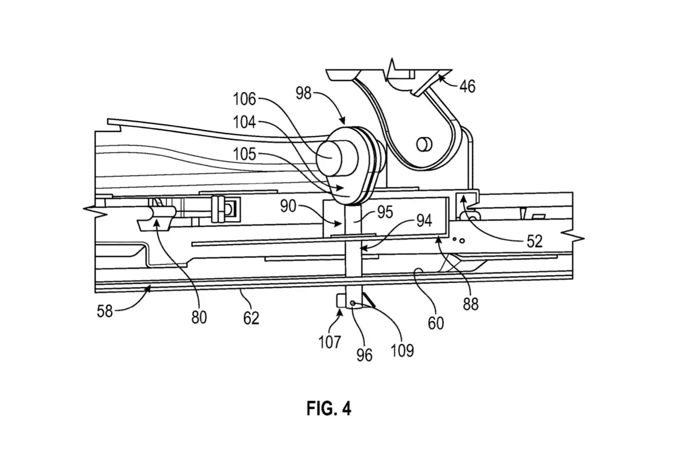Зображення патенту на магнітне левітуюче сидіння від General Motors