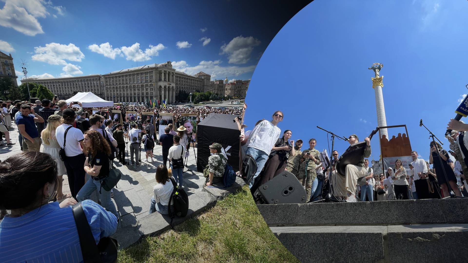 Люди на Майдані заспівали пісень в пам'ять про госпітальєрку Ірину Цибух: щемливі кадри - 24 Канал