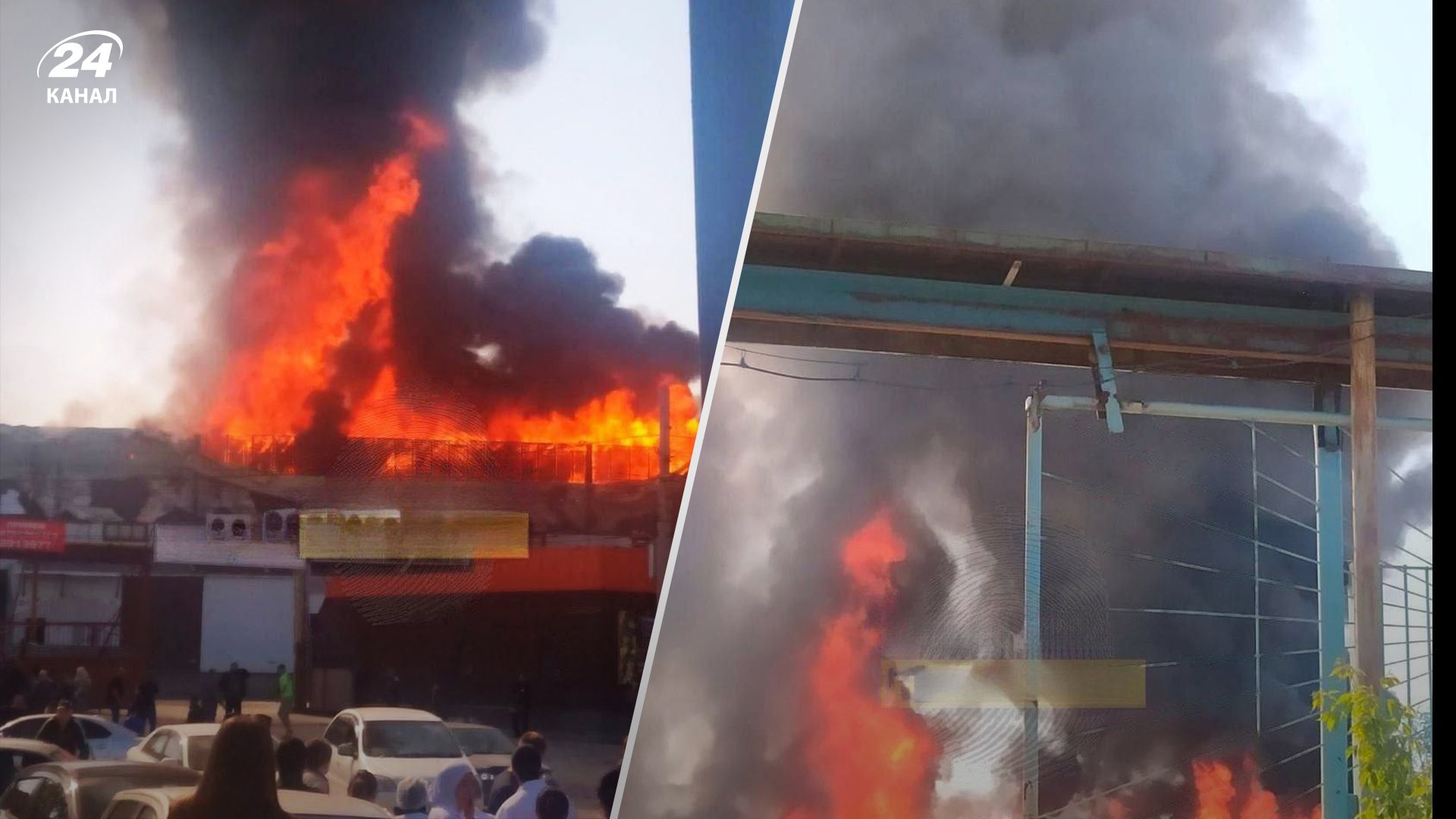 В Новосибирске был масштабный пожар на складе с горючим
