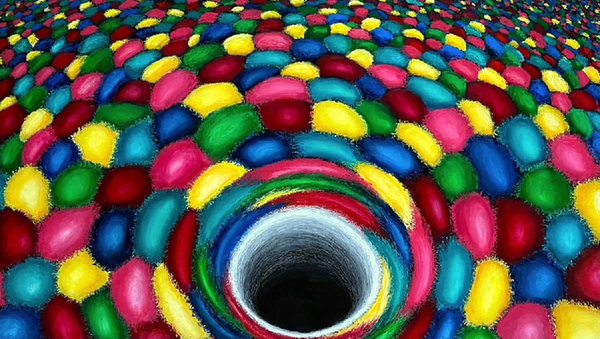 Чорна діра, що формується серед гарячих кварків і глюонів одразу після Великого Вибуху Чорна діра, що формується серед гарячих кварків і глюонів одразу після Великого Вибуху