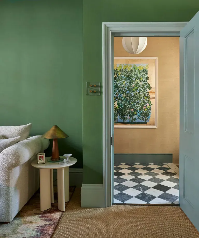 Недвижимость Трендовые цвета Дизайн интерьера Зеленая гостиная и прихожая Дизайн интерьера Зеленая гостиная и прихожая