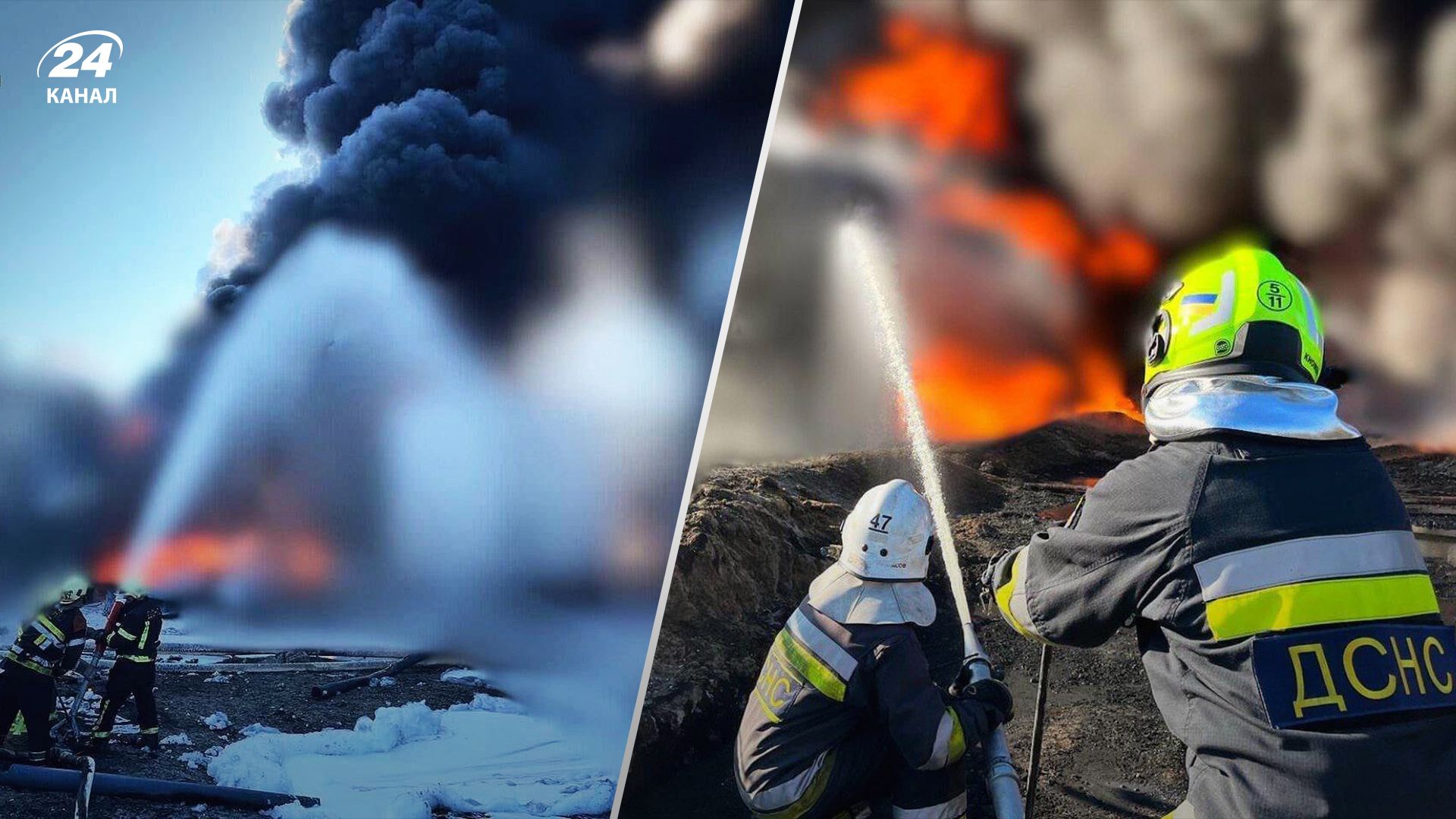 У Київській області була масштабна пожежа після ворожого обстрілу У Київській області була масштабна пожежа після ворожого обстрілу