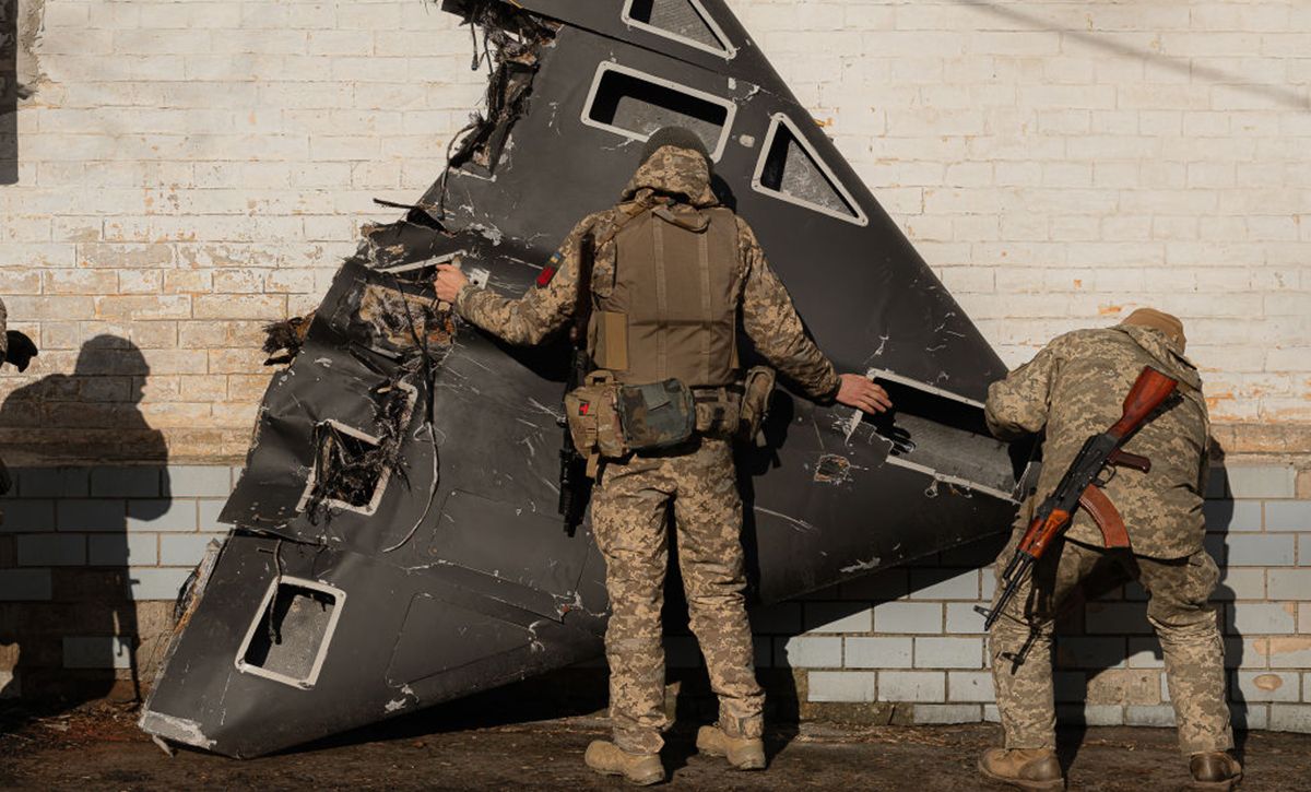 Черный "Шахед" сбили на Днепропетровщине Черный "Шахед" сбили на Днепропетровщине
