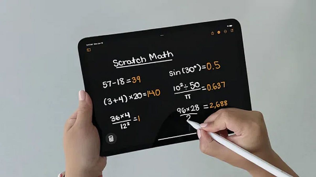 Калькулятор на iPad OS 18
