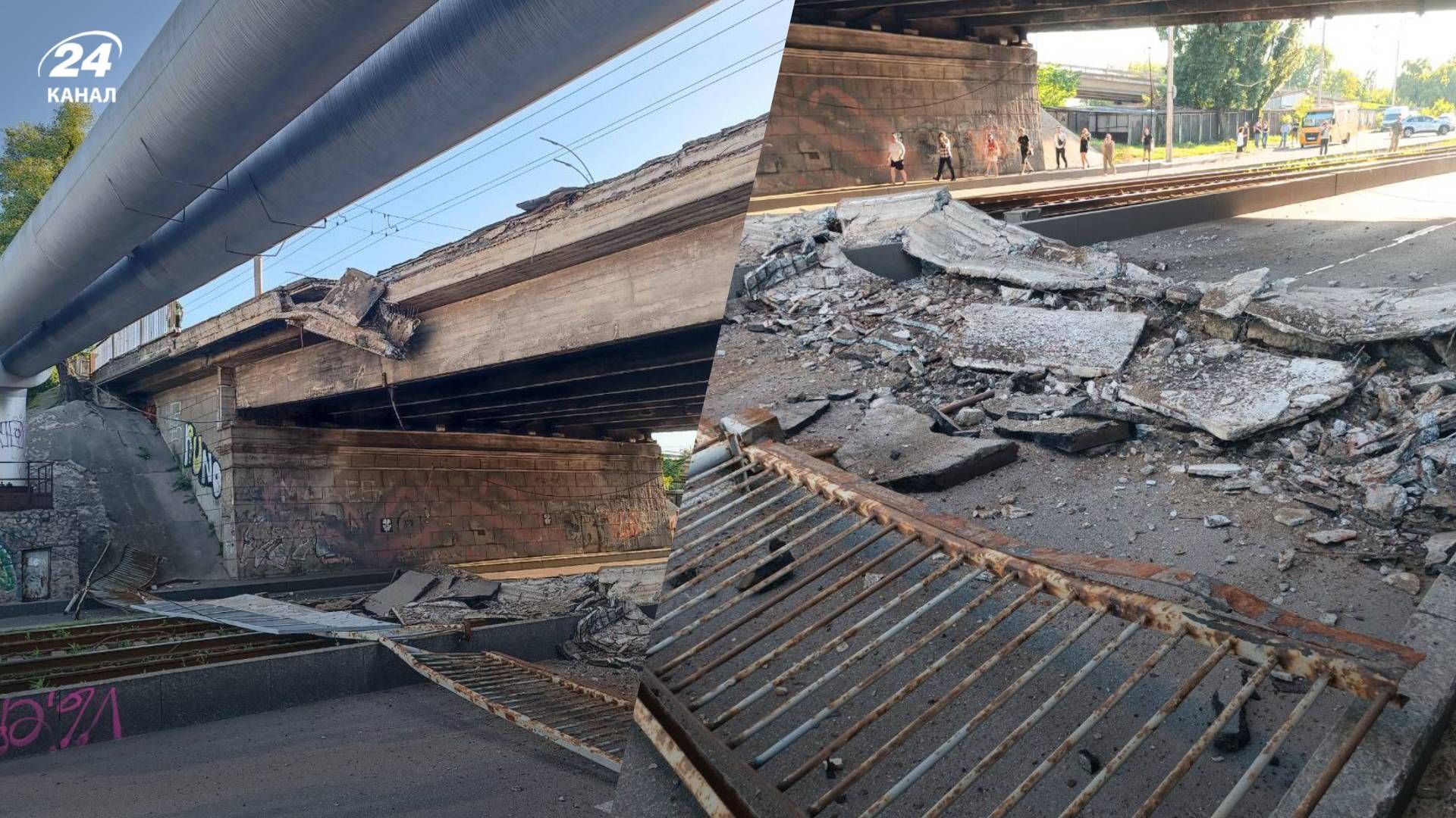 Обвал мосту у Києві 