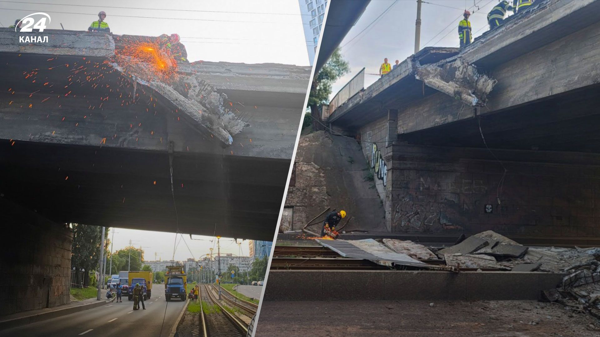 Причина обвала моста на Жилянской неизвестна